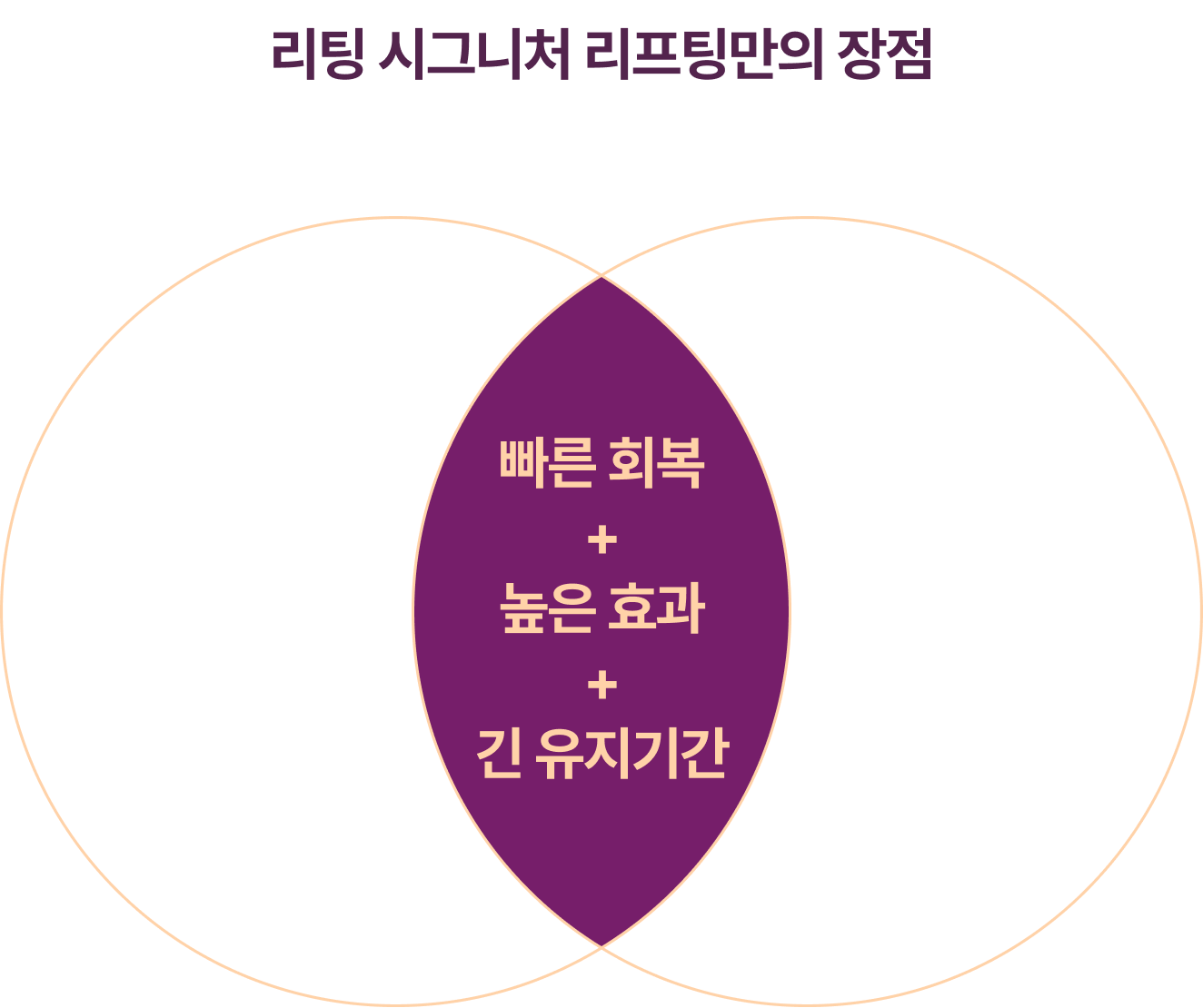 리팅 시그니처 리프팅만의 장점 다이어그램